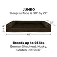 thumbnail image 2 of FurHaven Plush & Suede Full Support Orthopedic Sofa Pet Bed for Dogs & Cats - Espresso, Jumbo, 2 of 14