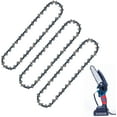 thumbnail image 2 of 3-Pack 8" Mini Chainsaw Chains - 48 Drive Link Replacement Blades For Small Electric Chainsaws 2 of 9