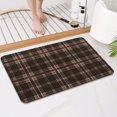 thumbnail image 4 of Brown Beige Checkerboard Checkered Pattern Bathroom Rugs Mat,Non Slip Microfiber Bathroom Rug,Rubber Backing,Soft Bathroom Mats for Bathroom Floor,Tub and Shower,17x27in(43x68cm), 4 of 5