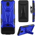 thumbnail image 3 of Compatible for Nokia C100 Case with Holster Belt Clip Hybrid Shockproof Protective Phone Cover with Kickstand - Blue, 3 of 6