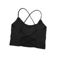 thumbnail image 6 of SHTXOZHI Womens Cropped Tank Tops Scoop Neck Ribbed Fitted Tees Spaghetti Strap Casual Basic Shirts with Built in Bra, 6 of 6