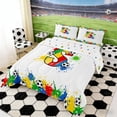 thumbnail image 2 of Erosebridal Splash Soccer Letter S Queen Comforter Set, Sport Bedding Comforter Set for Boys and Girls, Polka Dots Reversible 3 Pieces, 1 Comforter and 2 Pillowcases, 2 of 6
