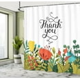 thumbnail image 5 of Ambesonne Floral Shower Curtain, Hand Writing Thank You, 69"Wx84"L, Multicolor, 5 of 5