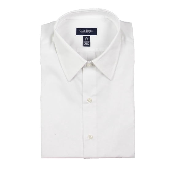Club Room Mens Woven Business Button-Down Shirt White XL