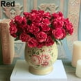 thumbnail image 7 of Yesbay 4 Pcs Home Party Wedding Decor Classic European 15 Heads Artificial Rose Flowers Xmas Gift Pink, 7 of 7