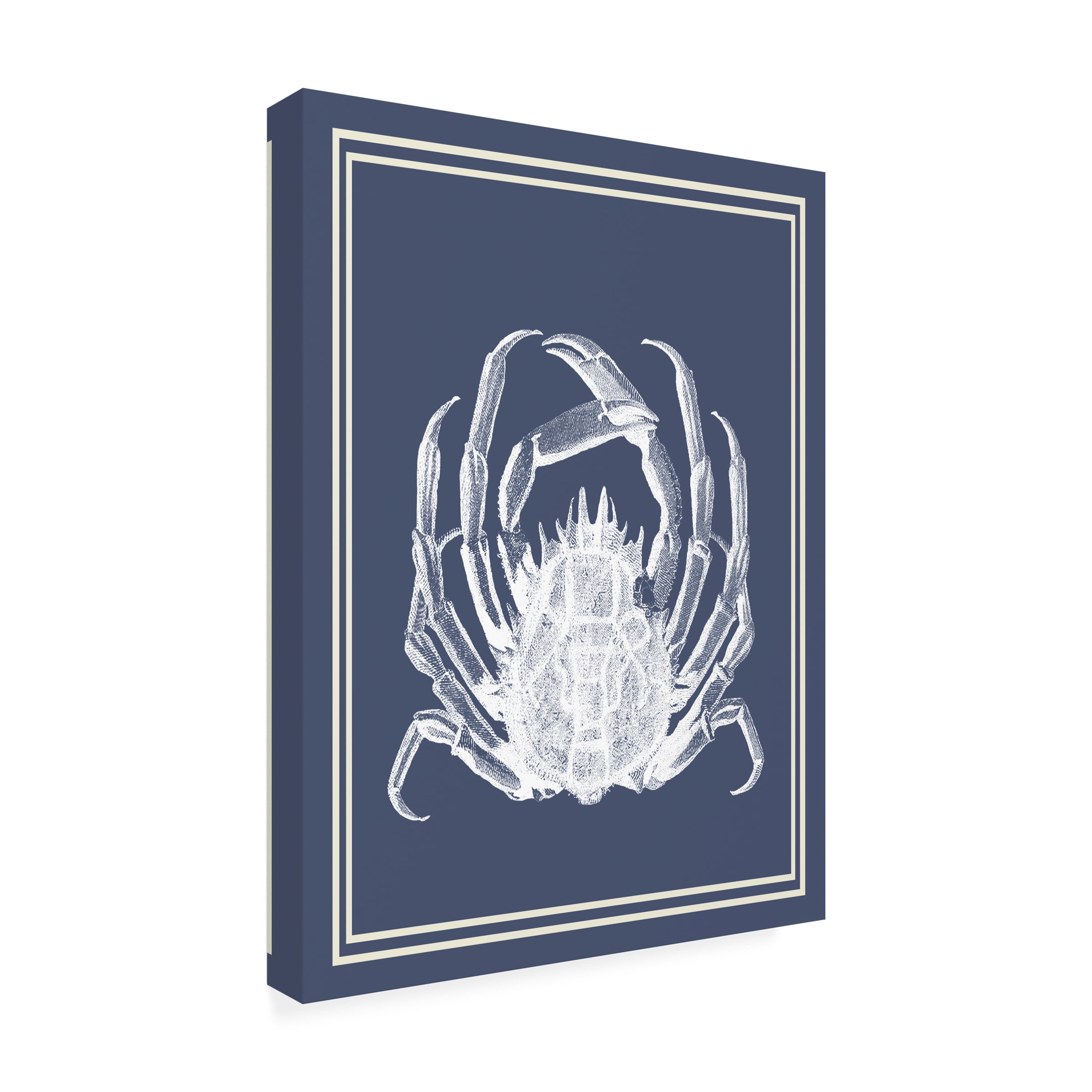 Fab Funky 'Mixed Nautical White on Indigo Blue V' Canvas Art