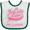 thumbnail image 3 of Inktastic Cute Like My Gammy Girls Baby Bib, 3 of 4