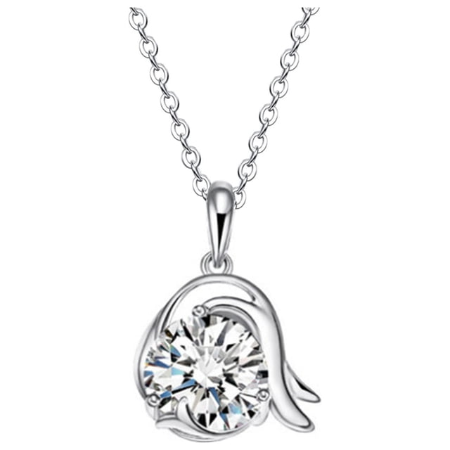 Collar para mujer, joyería para mujer, collar de aleación de metal ahuecado con incrustaciones, joyería de confesión para dama, collar de aleación de regalo