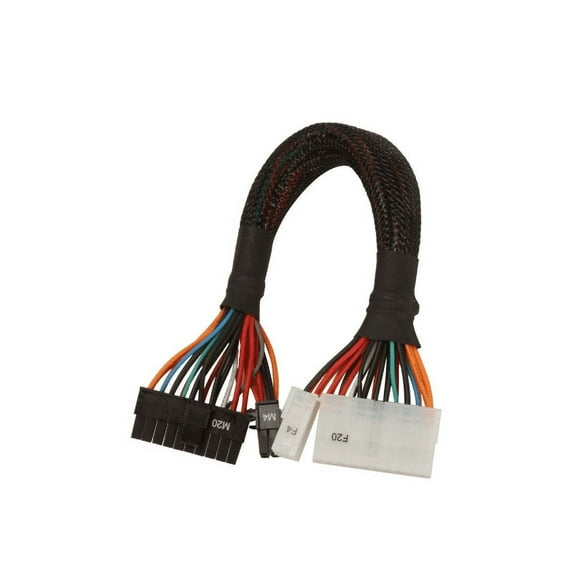 AYA 10" (10 Inch) ATX 24-Pin (20 4Pin Detactable) 4-in-1 PSU Extension/Conversion Cable