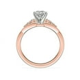 thumbnail image 2 of 0.65 Carat Brilliant Pear Cut Natural Diamond Solitaire with Accents Beautiful Ring for Engagement Solid 18K Rose Gold Size 9, 2 of 6