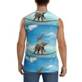 thumbnail image 4 of Balery Elephant Giraffe Men's Sleeveless Muscle Shirts Workout Tank Top, Moisture Wicking, Odor Protection-X-Large, 4 of 8