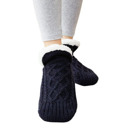 

TAONMEISU Slipper Socks - Women s Slipper Socks with Grippers | Plus Velvet Thickening Fuzzy Socks | Fluffy Socks for Wooden or Tiled Floors