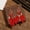 Red, variant on Women Vintage Pattern Earrings Rice Beads Tassel Earrings Bohemian Earrings-Shrimp