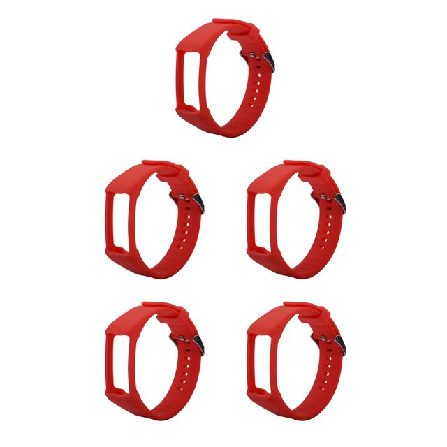 jesticaly Remplacement pour Polar A360 A370 Bracelet de Poignet Bracelet de Montre Montre Bracelet de Poignet Bracelet de Montre Bracelet de Poignet Bracelet Rouge 5Ensemble