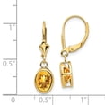 thumbnail image 2 of 14k 8x6mm Oval Citrine Leverback Earrings in 14k Yellow Gold, 2 of 2