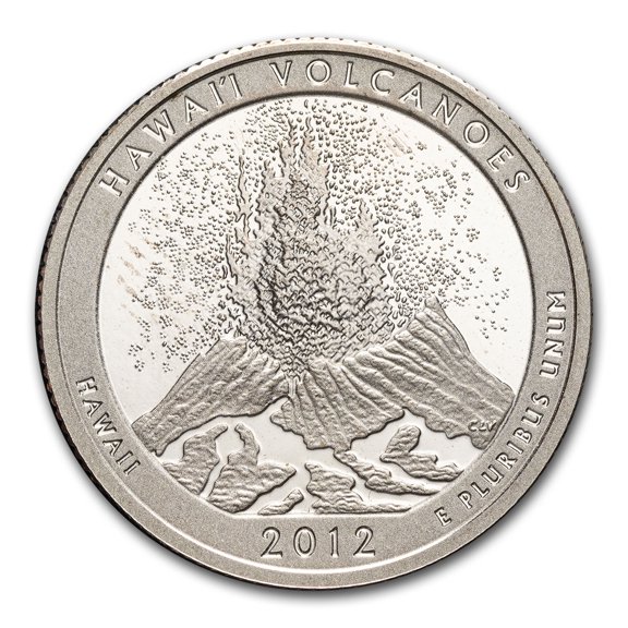 2012-S Quarter ATB Hawai'i Volcanoes National Park Proof (Silver)