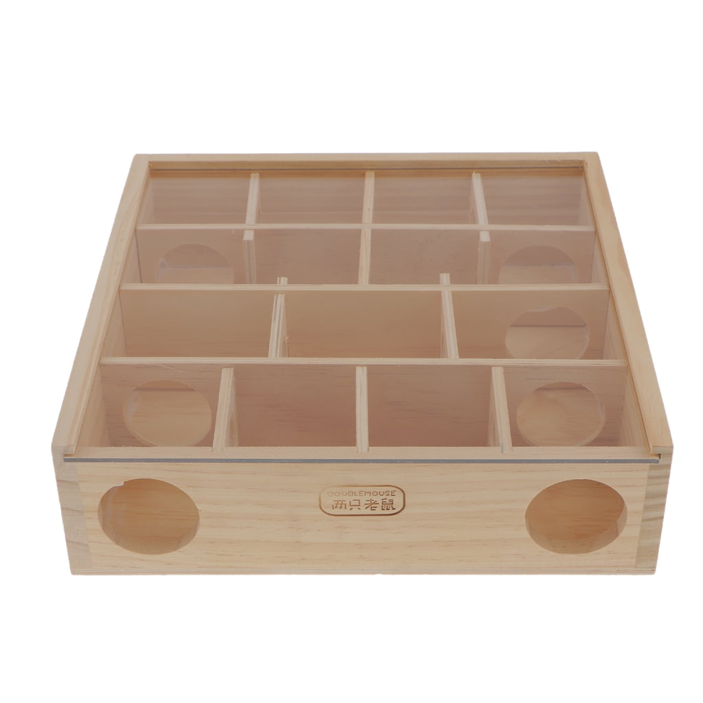 YWMJZEU Small Pet Activity Sport Hamster Toys Maze Tunnel Rat Mouse Wooden Funny Toy