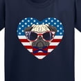 thumbnail image 4 of Inktastic Pug Dog Patriotic Us Flag Heart Youth T-Shirt, 4 of 5