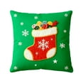 thumbnail image 2 of Fundas de Almohada Navideñas de 45 X 45 Cm, Decorativas, de Tela Suave y con Cremallera Oculta para Decoración Del Hogar., 2 of 6