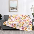 thumbnail image 2 of Rateoe Colorful Floral Pattern Flannel Throw Blanket, Ultra-soft Blanket for Bed, Couch, Car, Hypoallergenic Anti-pilling blanket-60"x50"(Horizontal), 2 of 6