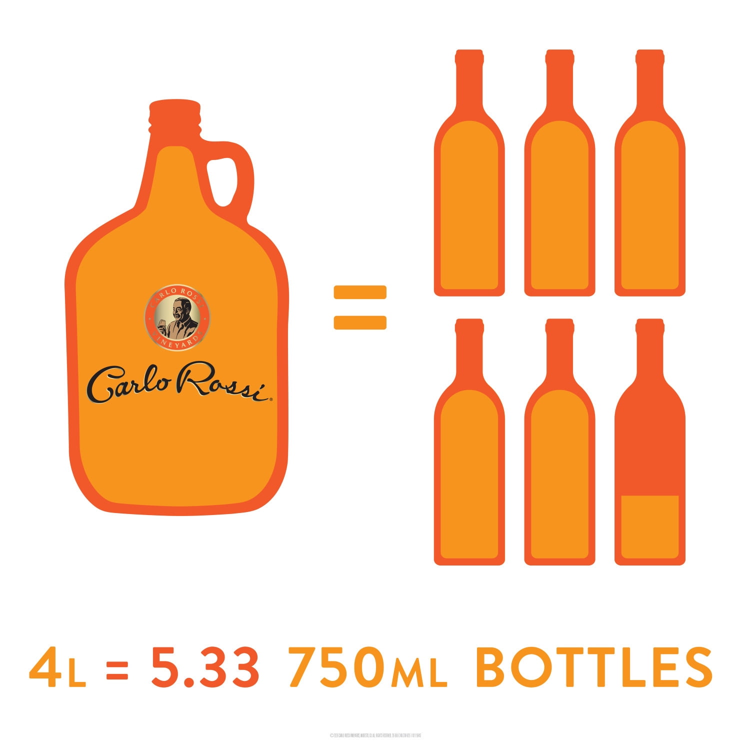 Carlo Rossi Sangria Red Wine, 4L Bottle, 10% ABV