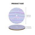 thumbnail image 5 of Xecao Striped Gradient for MDF Cork Coaster 4 Pcs,Drink Coasters,Suit for House Warming Gifts New Home ,Coffee Table Decor-Round Shape, 5 of 7