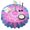 Pink Tie Dye, variant on Rainbow Tie Dye Radial Pattern Round Tablecloth 60"x60",Wrinkle Wipeable Table Cloth for Kitchen Dining Room Picnic Patio Party
