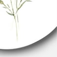 thumbnail image 3 of Designart 'Blue Cornflowers With Green Leaves On White III' Traditional Circle Metal Wall Art 23x23 - Disc of 23, 3 of 5