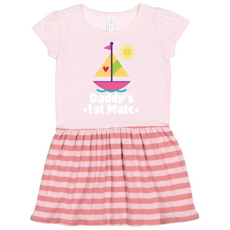 

Inktastic Daddys First Mate Girls Nautical Sailboat Gift Toddler Girl Dress
