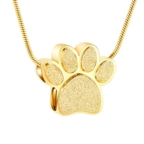 Pet Cremation Jewelry for Ashes Urn Necklace Paw Print Pet Keepsake Jewelry for Pet/Dog's/Cat's Ashes Pendant Memorial Gifts