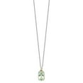 thumbnail image 2 of Finest Gold Sterling Silver 14K Accent Green Quartz Diamond 18 in. with 2 in. Extension Necklace, 2 of 4