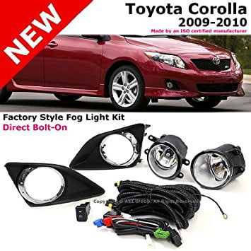 Clear JDM Front Bumper Fog Lights Lamps w/ Switch for Toyota Corolla 11-13 