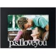 thumbnail image 1 of Malden International Designs Expressions P.S. I Love You Picture Frame, 4x6, Black, 1 of 1