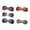4# Red Purple Black White Brown, variant on Square Polarized Sunglasses for Women Men Vintage Style Larger Fit Shades, Red,1PC