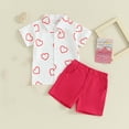 thumbnail image 1 of Ensemble Deux Pièces pour Garçons et Saint-Valentin Chemise à Manches Courtes et Shorts, 1 of 7