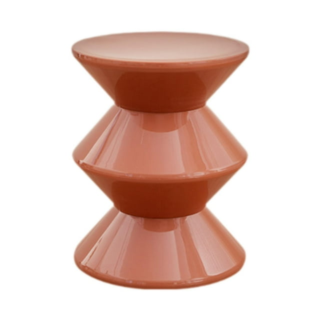 Mesa auxiliar con asiento para cambiar zapatos, mesita de noche pequeña con forma de reloj de , banco versátil para entrada, resistente y ligero. Marrón