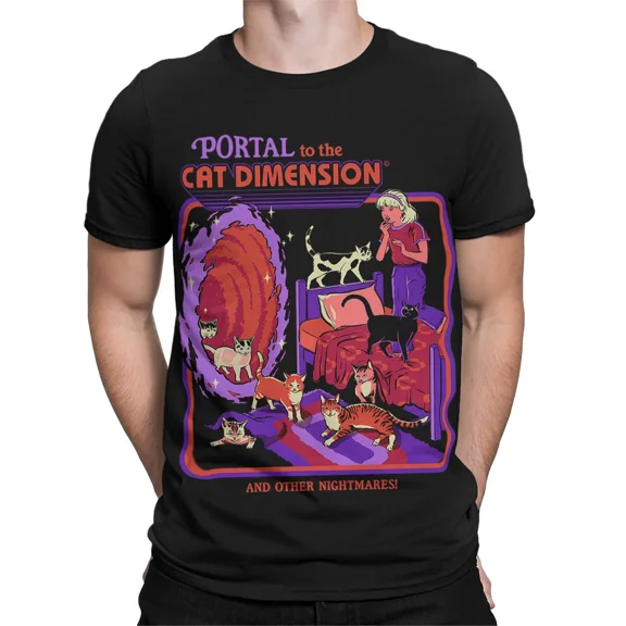 The Cat Dimension 80s Quirky Cat Themed T Shirt #SR#T433