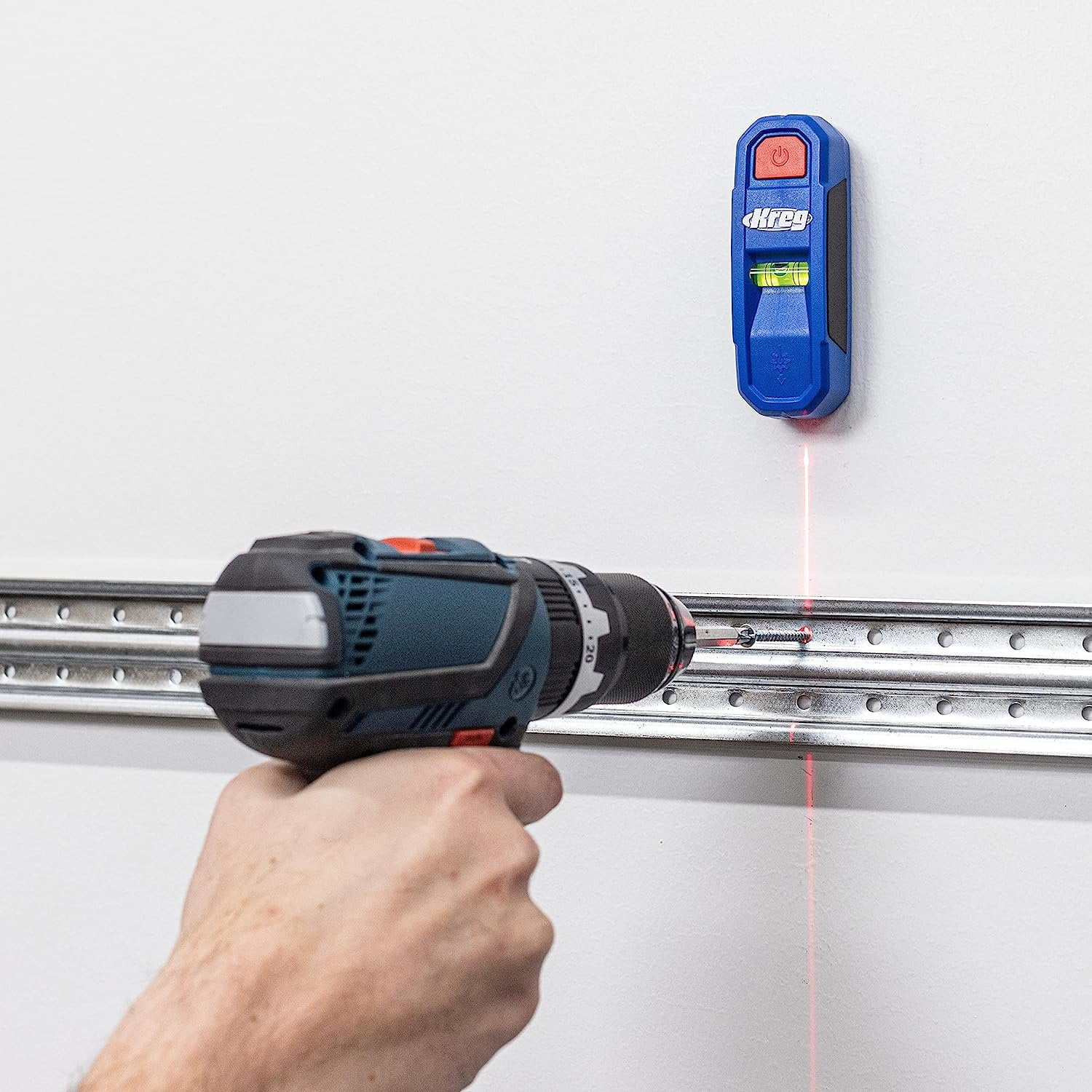 Kreg KMM1000LZ - Kreg Magnetic Stud Finder with Laser-Mark - Woodworking Tool - Stud Finder & Wall Scanner - Magnetic Stud Finder Tool - with Precise Stud Magnet