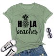 thumbnail image 1 of CEHVOM Mode Femmes Décontracté Imprimé Col Rond Manches Courtes Hauts T-shirt Blouse, 1 of 5