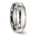 thumbnail image 4 of Titanium Sterling Silver Inlay 6mm Polished Band, 4 of 7