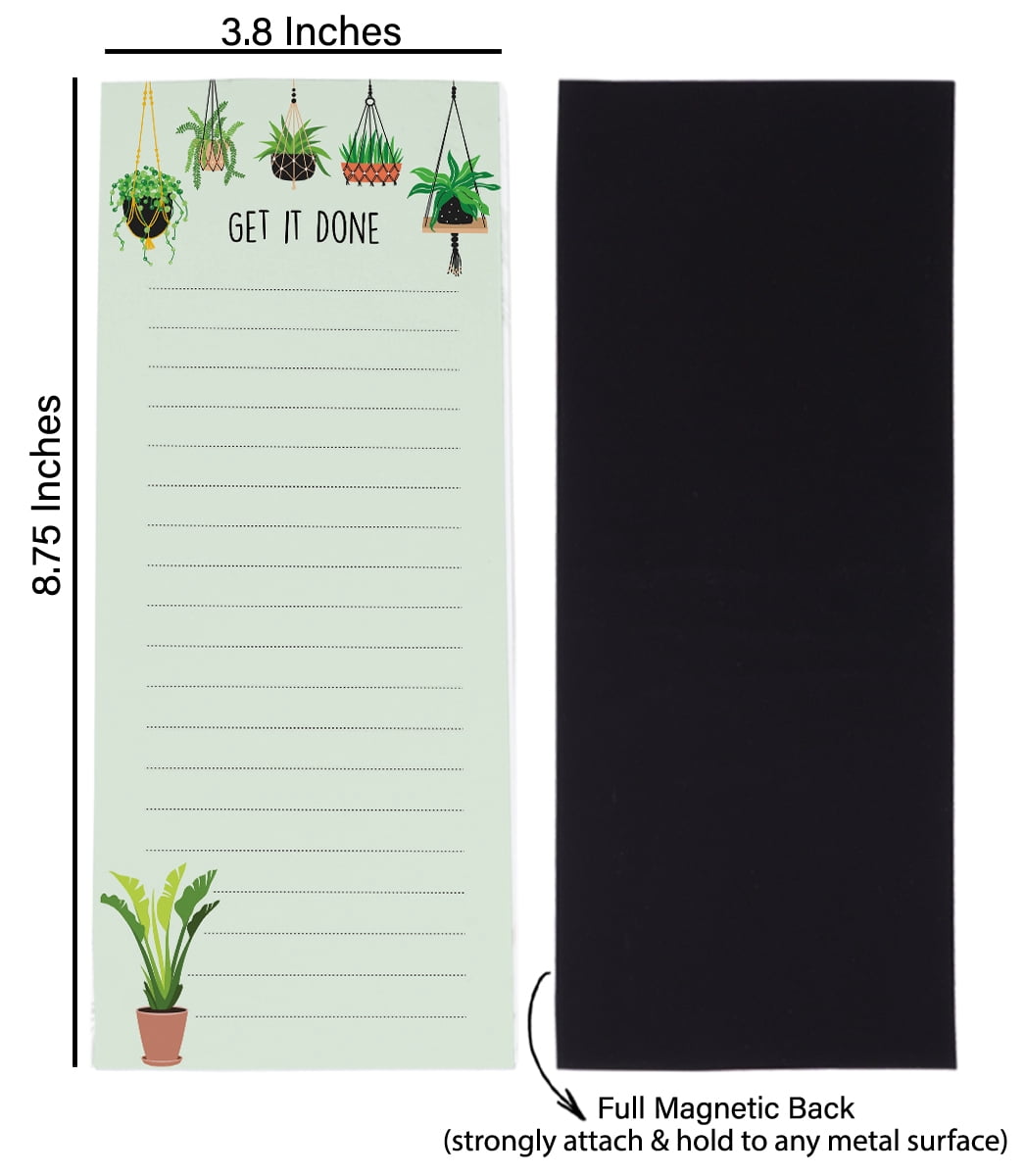 Inkdotpot Pack of 3 Magnetic Fridge To-Do List Notepads- Magnetic Memo Pads For Refrigerator-(50 Sheets Each)-HZ