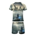 thumbnail image 6 of Hogwarts Legacy Boys Two Piece Rash Guard Swimsuits Kids Short Sleeve Swimwear Sets Bathing Suit, 6 of 7