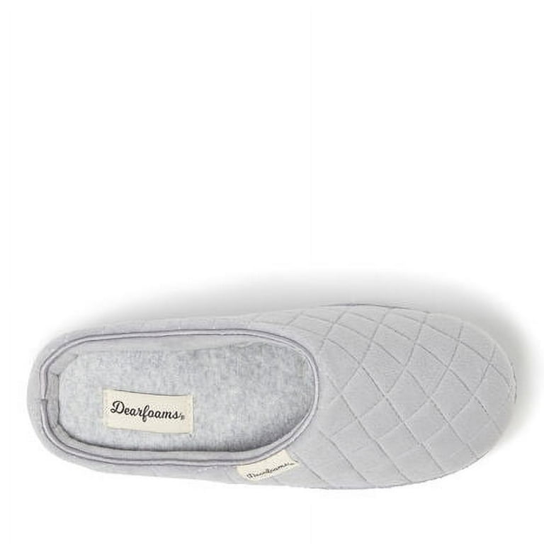 Dearfoams Women s Quilted Velour Clog Slipper