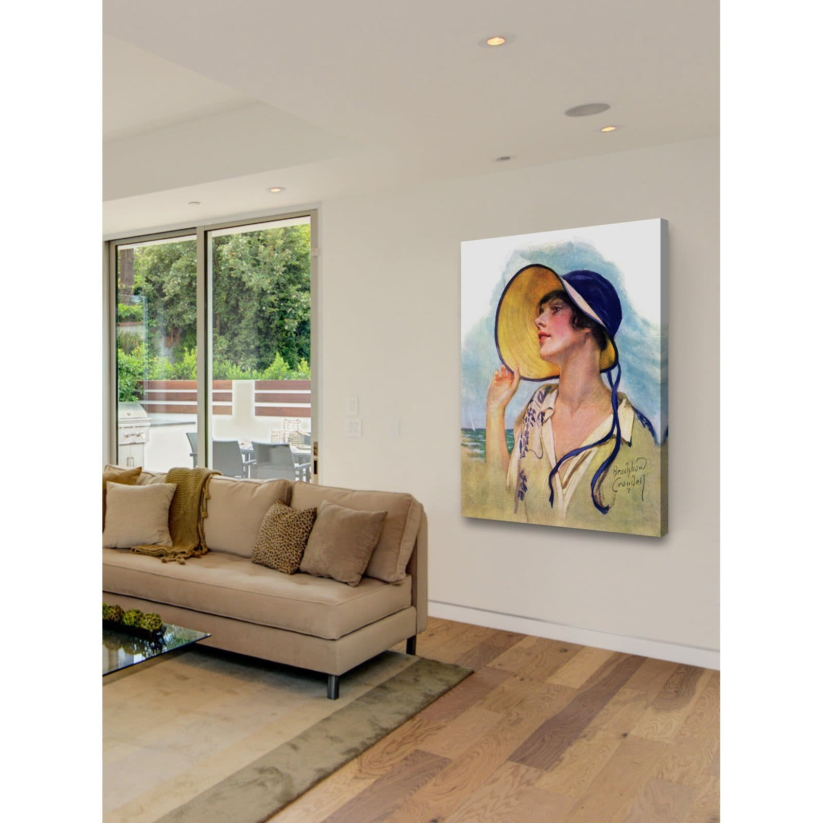 Marmont Hill - "Sun Hat" Painting Print on Wrapped Canvas