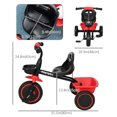 thumbnail image 3 of Qaba Tricycle for 2-5 Years Old, Toddler Bike with Adjustable Seat, Red, 3 of 10