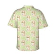 thumbnail image 3 of Daiia Rabbit With Tie Hawaiian Shirt for Men Gentle Cotton Regular Short Sleeve Casual-XX-Large, 3 of 9
