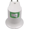 thumbnail image 3 of Lámpara LED E27 Tipo de enchufe macho Adaptador de enchufe de la UE Convertidor para portalámparas con botón de encendido/apagado (blanco), 3 of 5