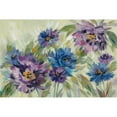 thumbnail image 3 of Vassileva, Silvia 14x11 Black Modern Framed Museum Art Print Titled - Bold Blue and Lavender Flowers, 3 of 5