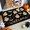 Ghost And Bat, variant on Orange Black Buffalo Check Fall Halloween Welcome Doormat 30 x 18 in Seasonal Entry Rug with Rubber Backing Indoor Outdoor