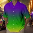 thumbnail image 2 of ChaoLingNeng Carnival Men Button Down Shirt Black,Mens Mardi Short Sleeve Shirt Numbers 3D Printed Button Lapel Short Sleeve Shirt Top,Mardi Gras Holiday Shirt for Men, 2 of 3